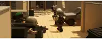 a group of lego soldiers are walking in a room