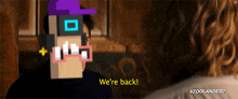 a cartoon character says we 're back in a scene from zoolander 2