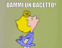 Charlie Brown Bacetto Bacino Bacio Sbaciucchiami Sbaciucchiarsi Kiss Mua Muah GIF - Gimme A Kiss Smooch Kisses GIFs