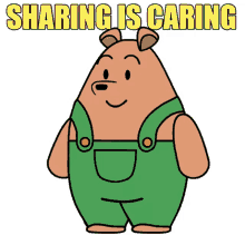 Sharing Is Caring Love GIF - Sharing Is Caring Love Pants Bear GIFs