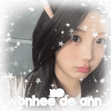 a picture of a woman with the name wonhee de ann on the bottom