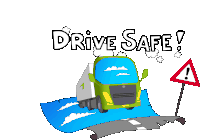 Drive Safe Truckman Sticker - Drive Safe Truckman Road Stickers