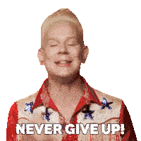 Never Give Up Jimbo Sticker - Never Give Up Jimbo Rupaul’s Drag Race All Stars Stickers