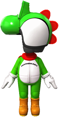 Yoshi Mii Racing Suit Yoshi Sticker - Yoshi Mii Racing Suit Yoshi Mii Racing Suit Stickers