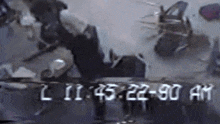 a clock displays the time of 11:43 on a dark background