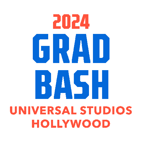 Grad Bash 2024 Graduation Sticker - Grad Bash 2024 Graduation Universal Studios Hollywood Stickers