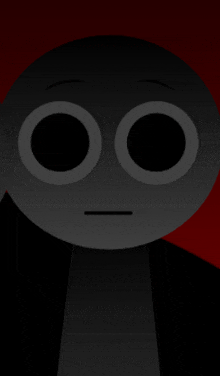 a cartoon character with big eyes and a slight smirk