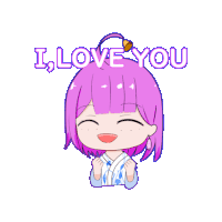 Kitachan I Love You Sticker