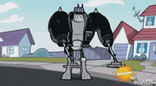 a cartoon of a robot with a nickelodeon logo on the bottom right