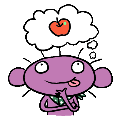 Purple Monkey Thinking Sticker - Purple Monkey Thinking Speech Bubble Stickers