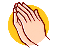 a drawing of a pair of praying hands with green lines