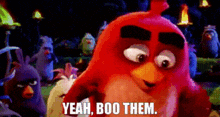 Angry Birds Red GIF - Angry Birds Red Yeah Boo Them GIFs