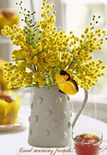 Flowers Butterfly GIF - Flowers Butterfly Tea GIFs