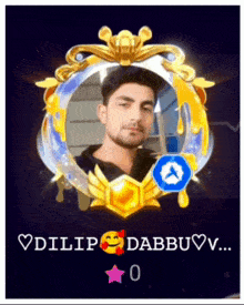 a picture of a man in a frame with the name dilip dabbuv
