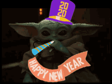 Baby Yoda Happy New Year2020 GIF - Baby Yoda Happy New Year2020 Happy New Year GIFs
