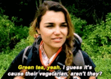 Samantha Barks Green Tea GIF - Samantha Barks Green Tea Vegetarian GIFs