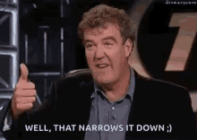 Well That Narrows It Down Top Gear GIF - Well That Narrows It Down Top Gear Clarkson GIFs