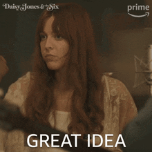 Great Idea Daisy Jones GIF - Great Idea Daisy Jones Riley Keough GIFs