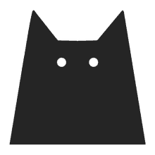 cat kawaii animated surprised black