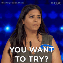 You Want To Try Family Feud Canada GIF - You Want To Try Family Feud Canada You Wanna Give It A Shot GIFs