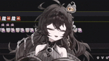 a girl with a cat on her head is smiling in a game