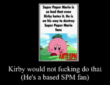 Super Paper Mario Kirby GIF