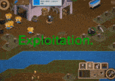 a screenshot of a game that says exploitation