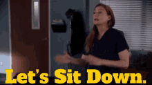 Greys Anatomy Meredith Grey GIF - Greys Anatomy Meredith Grey Lets Sit Down GIFs