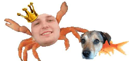 King Crab Crab Sticker - King Crab Crab Dog Stickers