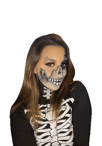 half skeleton makeup tumblr