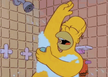 homer simpson shower take a shower excited singing