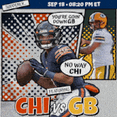 Green Bay Packers Vs. Chicago Bears Pre Game GIF