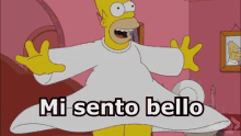 Homer Simpsons Girare Vestito Sfilare Sono Bello GIF - Homer Simpson Turning Dress GIFs