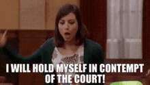 parks and rec april ludgate i will hold myself in contempt of the court court lawyer