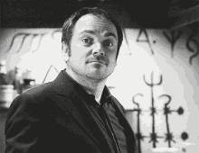 Such Class For A Sadistic Demon GIF - Supernatural Crowley Bow GIFs
