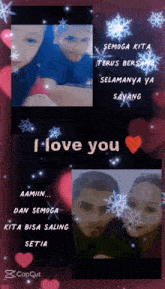 a picture of a man and woman with the words i love you
