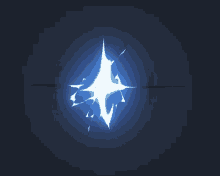 a dark blue background with a light coming out of the middle