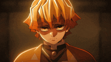 a close up of a cartoon character 's face with yellow hair