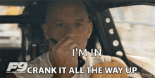 Crank It All The Way Up Dominic Toretto GIF