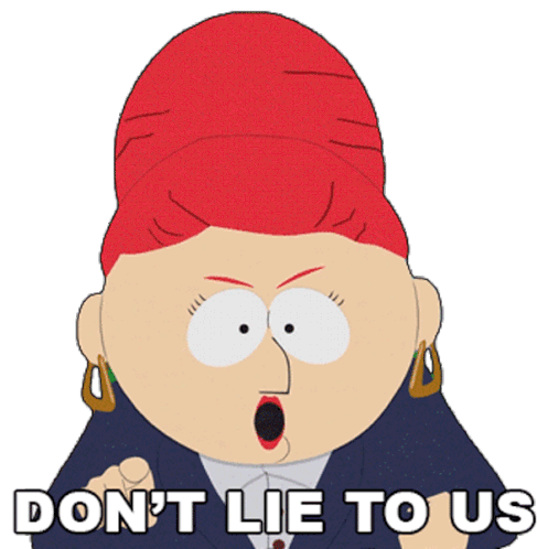 Dont Lie To Us Sheila Broflovski Sticker - Dont Lie To Us Sheila Broflovski South Park Stickers