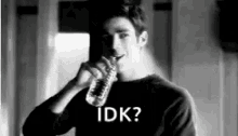 Grant Gustin Water GIF - Grant Gustin Water Drink GIFs