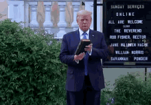 Trump Bible GIF - Trump Bible Church GIFs