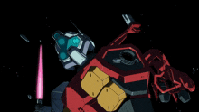 a drawing of a robot holding a light saber with the letter t on it
