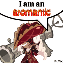 a cartoon character is holding a cannon and says " i am an aromatic " in a speech bubble