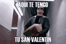 Aqui Te Tengo Tu San Valentín GIF - Terminator San Valentin Dia De San Valentin GIFs