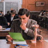 Mr Bean Takes An Exam Mister Bean Takes An Exam GIF