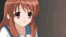 a girl with long brown hair is crying with tears running down her face