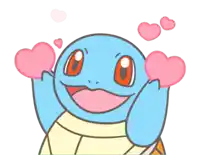 a cartoon drawing of a turtle with pink hearts around it