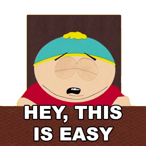 Hey This Is Easy Eric Cartman Sticker - Hey This Is Easy Eric Cartman South Park Stickers