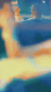 a blurry picture of a person driving a car